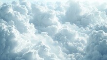 Soft And Dreamy Cotton Ball Clouds Against A Pure White Background, Evoking A Sense Of Tranquility And Serenity For The Banner. [Cotton Cloud Dreams]