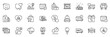 © blankstock - Icons pack as For ever, Present and Ice cream line icons for app include Bicycle helmet, Discount offer, Sale outline thin icon web set. Be true, Heart, Love couple pictogram. Message. Vector