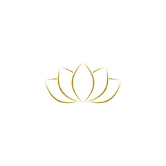 Wall Mural -  Lotus logo icon. SPA icon isolated on white background