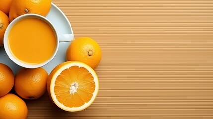 Poster - orange juice and oranges