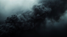 Black Smoke Cloud Emerging From The Ocean