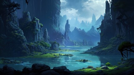 Wall Mural - A beautiful, breathtaking land that hides its secrets game art