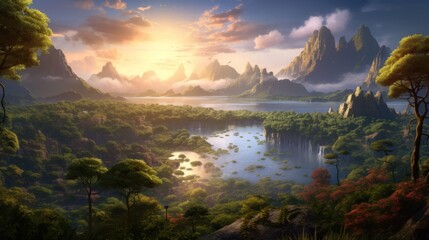 Wall Mural - A beautiful, breathtaking land that hides its secrets game art