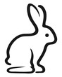 Zając królik minimalistyczny ilustracja