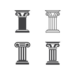 Wall Mural - pillar icon vector