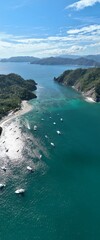 Wall Mural - Tropical Tranquility: Capturing the Serene Beauty of Isla Tortuga's Crystal-Clear Waters and Pristine Beaches in Stunning Costa Rica