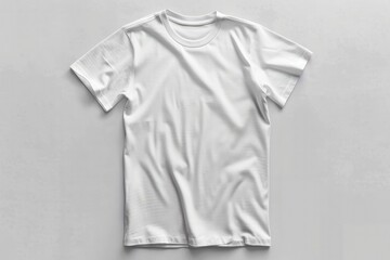 Wall Mural -  T-Shirt Mockup shot from directly above