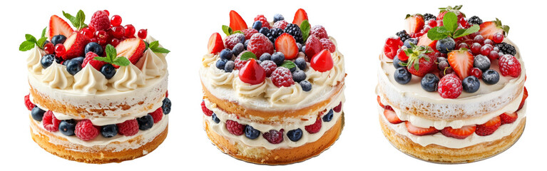 Wall Mural - Cake with berries png collection