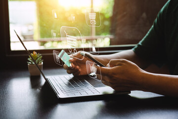 shopping online marketing, stimulate sales of products or services through online channels. by using