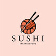 Sushi logo simple design sushi japanese food icon template product japanese cuisine