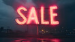 © sam - sale neon sign billboard in the night sky