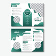 © ABDULLAHAL - Beautiful corporate brochure flyer layout format in tri-fold vertical format, with an abstract design template and a picture geometric style for a visually striking corporate presentation.