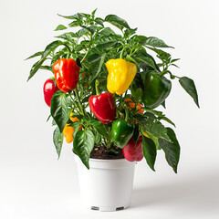 Poster - The potted colored chili peppers bear many fruits