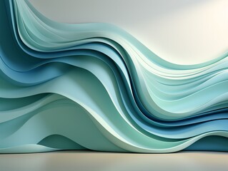 Abstract 3 dimensional digital wave background, Created with generative Ai	
