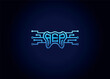 Letter AEP Modern Technology Vector Monogram Dental care shape Logo