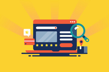 Wall Mural - business ecommerce website seo, digital marketing technology, online shopping experience, it solutio