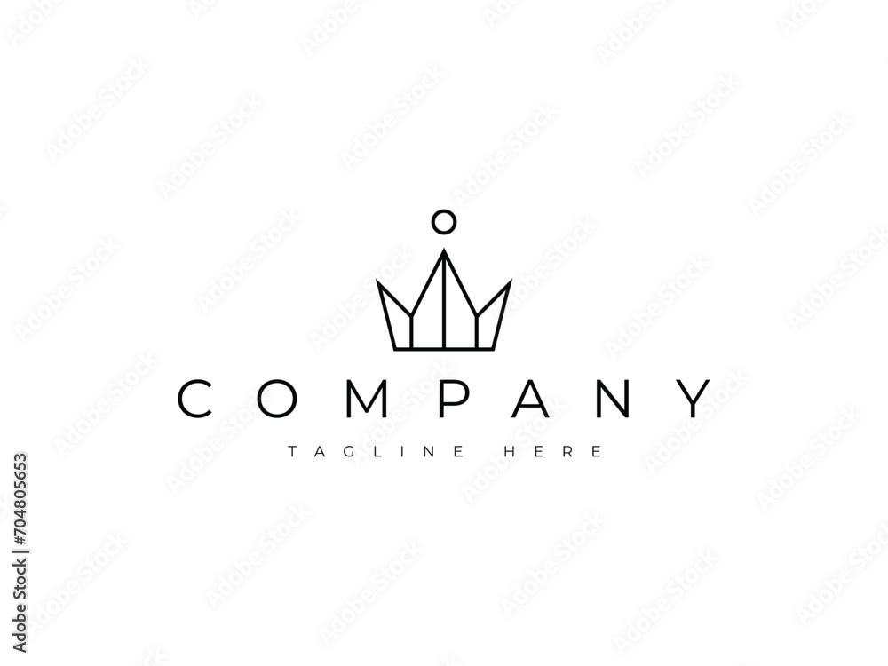 luxury crown king queen logo design Stock Vector | Adobe Stock