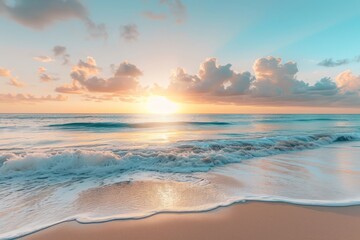 Poster - Beautiful seascape at sunset.