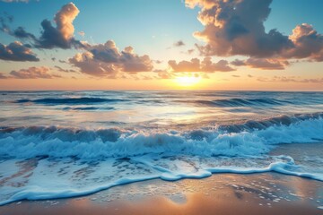 Poster - Beautiful seascape at sunset.