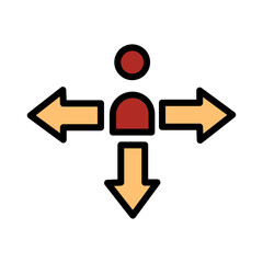 Poster - Arrow Arrows Signs Filled Outline Icon