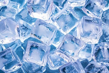 Sticker - Ice cubes background.