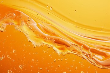 Wall Mural - Close-up, Orange oil waves
