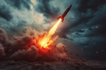 launching a live missile from the ground