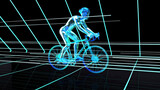 Fototapeta  - Abstract background of a Xray cyclist
