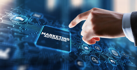 Wall Mural - marketing strategy. marketing automation. planning strategy concept