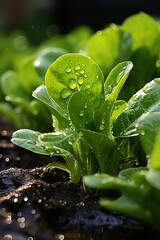 Sticker - leaf with drops