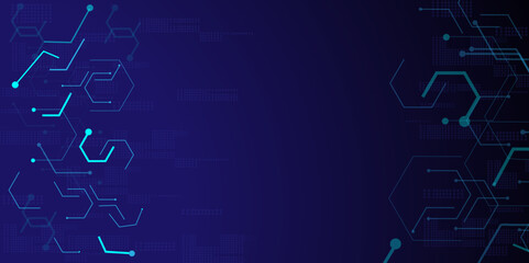 Abstract digital background with technology circuit board texture. Circuit board background. Processor and chip, engineering and tech, motherboard and computer design.