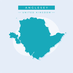 Wall Mural - Vector illustration vector of Anglesey map United Kingdom