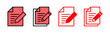 Note icon set illustration. notepad sign and symbol