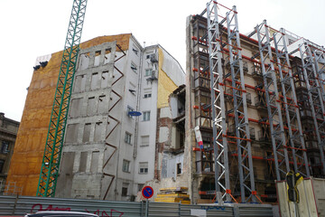 Canvas Print - Construction site in the city