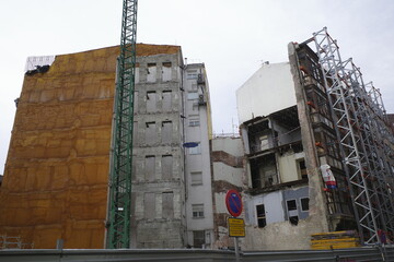 Canvas Print - Construction site in the city