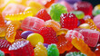 Colorful candies and various tasty sweets background wallpaper generated by ai 