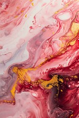 Wall Mural - pink background with beautiful smudges and stains made with alcohol ink