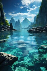 Wall Mural - tropical island in the sea