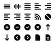 Glyph icons set for User interface.