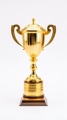 Sports trophy isolated on white background