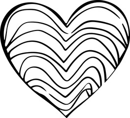 Wall Mural - Hand drawn hearts. Design elements for Valentine's day.