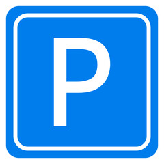 logo traffic parking simple blue