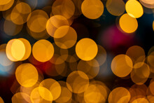 Orange Glowingdefocused Christmas Lights