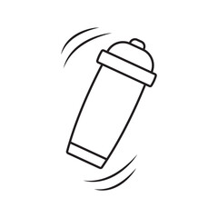 Sticker - cocktail shaker icon vector template