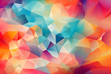 Wall Mural - Colorful polygon background, various colors, abstract background