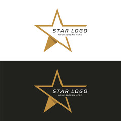 Wall Mural - Modern and unique geometric star abstract logo template design. Logo for business, brand and company.