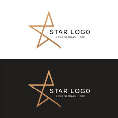 Wall Mural - Modern and unique geometric star abstract logo template design. Logo for business, brand and company.