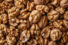 Walnuts Background, Top View