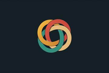 Wall Mural - Beautiful and unique circles logo.