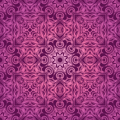 Wall Mural - Abstract floral seamless pattern. geometry, mandala design. vector. for invitation, bridal, wedding, wallpaper